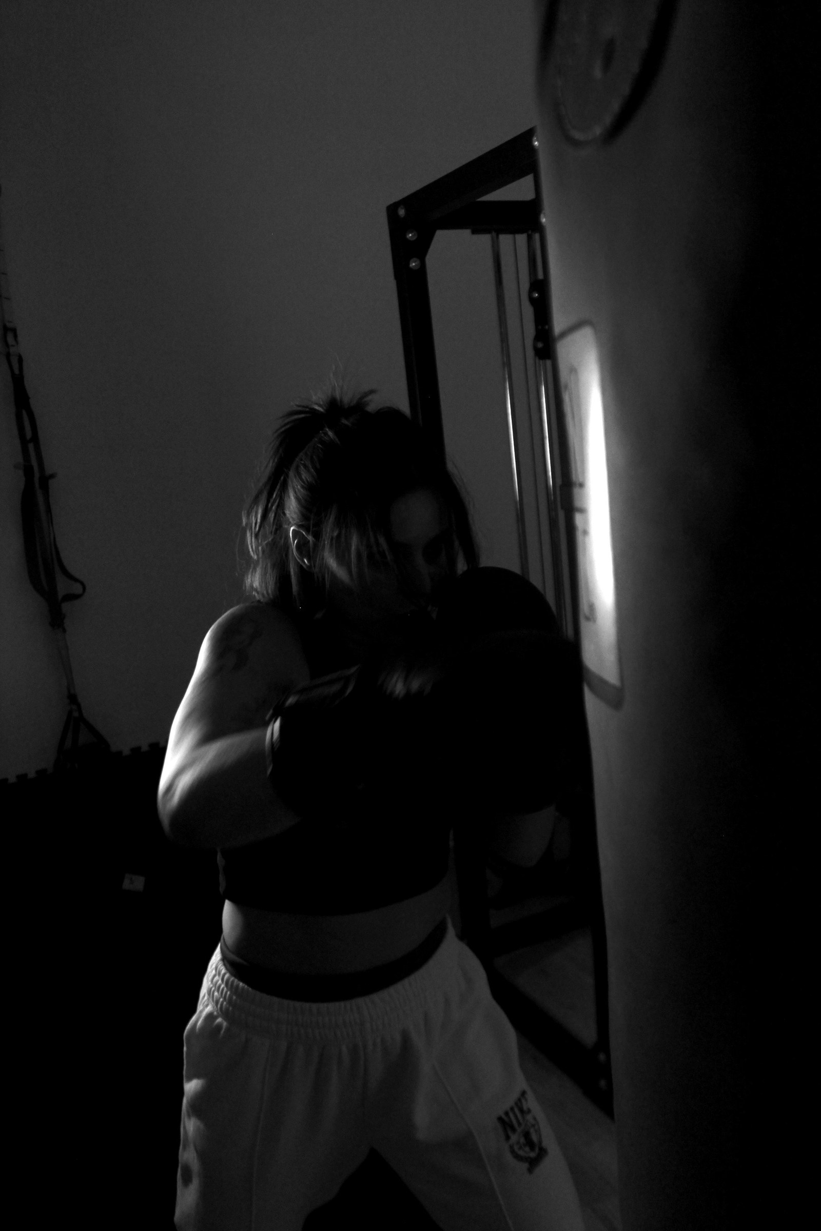Athlete mid-effort during a conditioning set